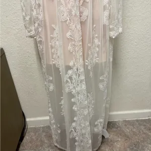 Altar'd State Ivory/Nude Lace Dress Size Medium thumbnail 16