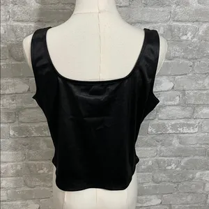 LOLA GRACE Black Satin Camisole Top thumbnail 3