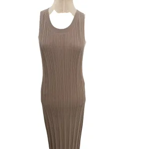 & Other Stories Rib Knit Sleeveless Midi Maxi Tank Dress Taupe‎ Medium thumbnail 5