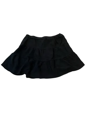 stradivarius Black Tiered Ruffle Mini Skirt thumbnail 3