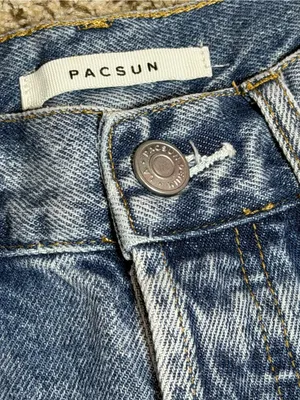 PacSun Women's Distressed Boyfriend Jeans in Light Blue Denim thumbnail 4