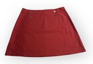 7th Avenue Design Studio NY&Co. Mini Skirt Women's 12 Terracotta Button A-Line thumbnail 1