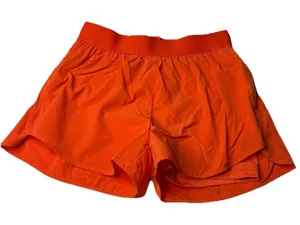 Unbranded Orange Lined Athletic Running Gym Shorts Size Medium Womens thumbnail 1