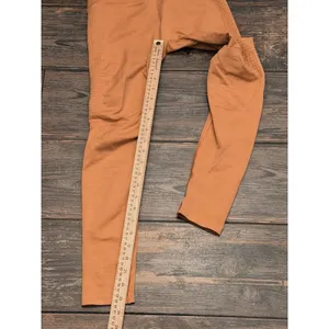Alphalete High Rise Seamless Butt‎ Scrunch Leggings Burnt Orange Medium Yoga Gym thumbnail 8
