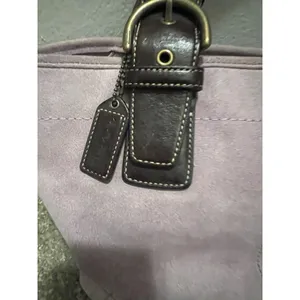 Y2K Vintage Rare Coach Lavender Soho Suede Tote 2004 thumbnail 4