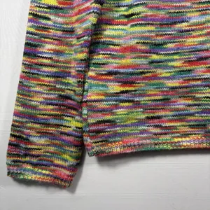 Womens Knit Bright Multicolor Pullover‎ Sweater Crew Neck Small thumbnail 4