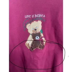 Vintage MC Energy Sportswear Grandma Teddy Bear Sweatshirt Burgundy Large thumbnail 3