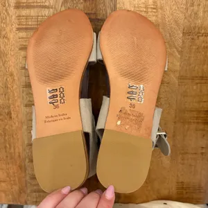 Free People Suede Western Buckle Sandals Women 36 US 5.5 Boho‎ Hippie Cowgirl thumbnail 6