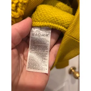 Old Navy Womens Mustard Yellow Sherpa Teddy Fleece‎ Pullover Sweatshirt Large thumbnail 6