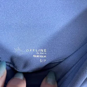 OFFLINE by Aerie Real Me High Waisted Joggers Blue Small‎ Pockets Activewear thumbnail 5
