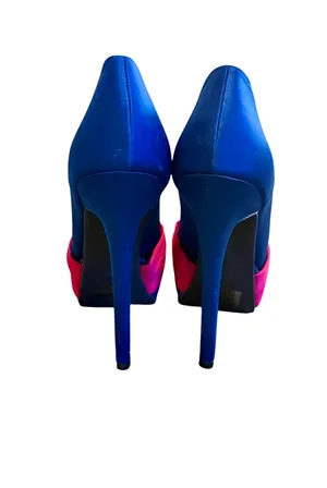 Qupid Women’s Satin Knotted Hidden Platform Peep Toe Pumps thumbnail 7