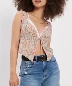American Eagle Tie Front Tank Top Small thumbnail 5