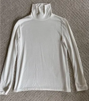 Banana Republic White Turtleneck Sweater thumbnail 1