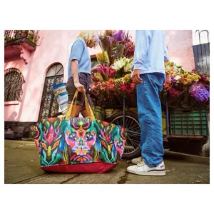 IKEA nwt ÖMSESIDIG Shopping bag, multicolor, 21 ¾x14 ½x14 ½ "/19 gallon tote thumbnail 2