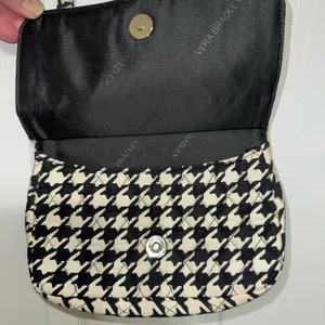 Vera Bradley Petite Crossbody Bag Midnight Houndstooth Black White Purse thumbnail 3