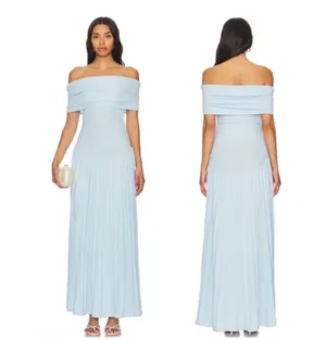 LIONESS Field Of Dreams Dress in Light Blue thumbnail 2