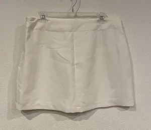Abercrombie & Fitch Skirt Womens Large White Twill Mini Pockets Casual Chic thumbnail 1