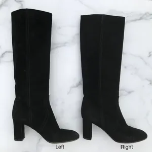 Valentino women’s black suede knee high block heel boots size IT 37 US 7 thumbnail 5