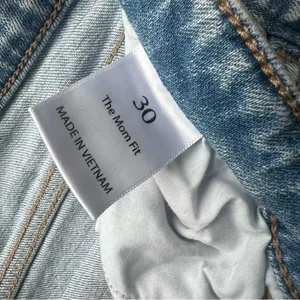 Willow + Root Womens Blue Light Wash Mom Fit Distressed Ripped Denim Jeans Sz 30 thumbnail 7