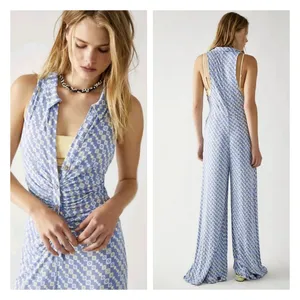 Free people Shayla Halter Jumpsuit size L thumbnail 5