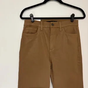 Joe's The Charlie High Rise Skinny Ankle Pants Brown Faux Leather Frayed 29 NWT thumbnail 4