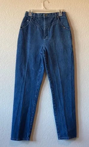 Vintage Ozark high waisted mom straight leg jean balloon leg sz 11/12 80s cabin thumbnail 1