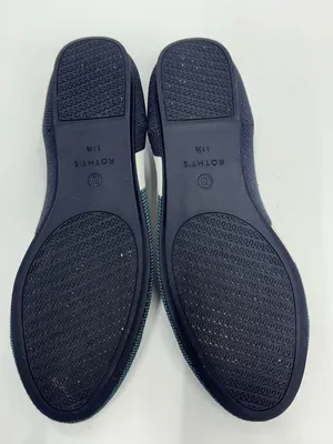 Rothy’s the loafer Spruce Prep shoes Women’s Size 11.5 Navy Teal Color block thumbnail 5