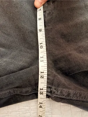 Free People We The Free Tinsley Baggy High Rise Straigjt Leg Jeans Faded Black Slouch Grunge thumbnail 13