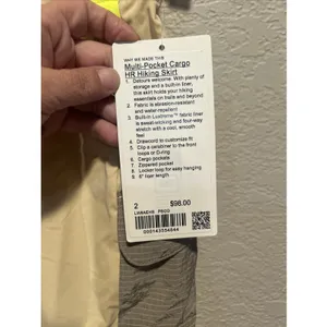 Lululemon Women's Detours Welcome Multi Pocket Cargo Skirt W Shorts NWT 2 thumbnail 4