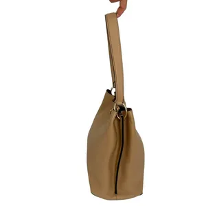 COACH Charlie Bucket‎ Bag Sand Taupe Beige Everyday Classic Gold Hardware ($350) thumbnail 4