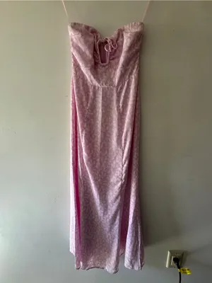 Abercrombie & Fitch Bloggers Favorite Pink Floral‎ Cinched Halter Maxi Dress thumbnail 3