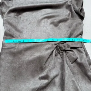 DKNY Brown Faux Suede Midi Dress thumbnail 8
