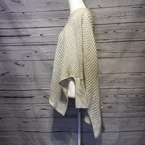Aeropostale Cream Beige Knit Poncho Size Small/Medium thumbnail 3
