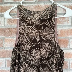 Free People Ellie Mini Dress Velvet Brown Studded XS Witchy Fairy Grunge Boho thumbnail 8