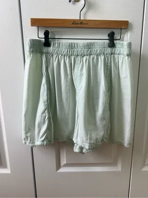 Free People Get Free Poplin Pull On Shorts in Mineral Sea thumbnail 2