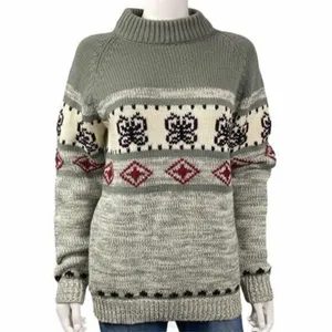 Vintage National Shirt Fair Isle Nordic Knit Sweater Alpine Ski Lodge Size M thumbnail 2