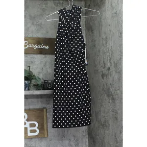 NWT Rachel By Rachel Roy Harland Printed Halter Polka Dot Dress Black / White S thumbnail 5