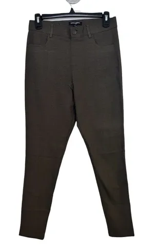 Mario Serrani Olive Textured Skinny Pants Size Small thumbnail 1