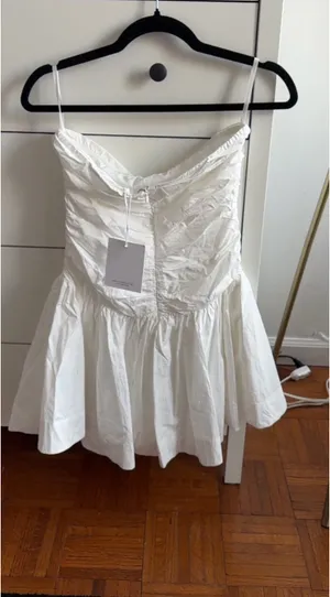Revolve NIA Currant Dress White Strapless Mini Dress Size Small NWT thumbnail 3