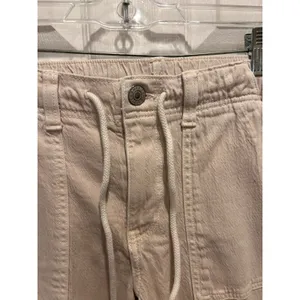 American Eagle Women 8 Regular Khaki Tan Elastic Waist Drawstring Jogger Pants thumbnail 2