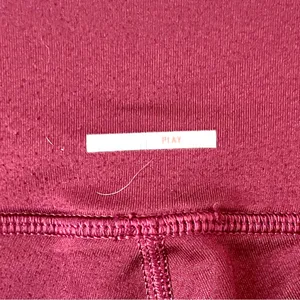 AERIE | Burgundy High Waisted Floral Embroidered Fleece Lined Leggings Sz M thumbnail 6