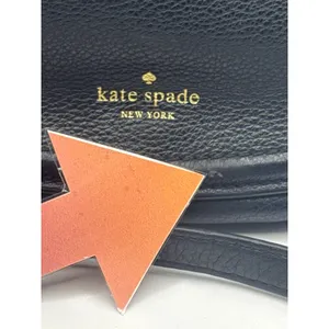 Kate Spade NY Black Leather Saddle Crossbody‎ Bag Adjustable Strap Boho Chic thumbnail 8
