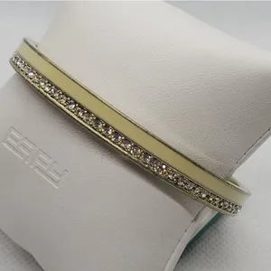 Lia Sophia Cream Rhinestone Bangle Bracelet thumbnail 3
