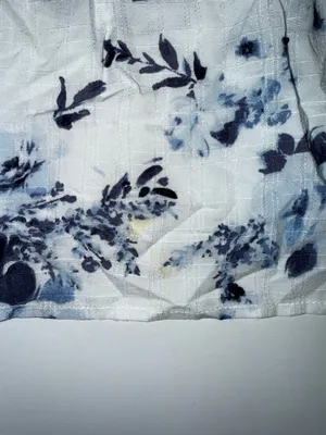 Maurices Floral Square Neck Babydoll Mini Dress White Blue Puff Sleeve thumbnail 6