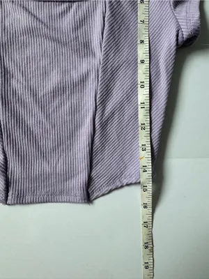 Altar'd State Lavender Ribbed Short-Sleeve Crop Top Size Small NWOT thumbnail 5