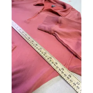Aerie Coral 1/4 Zip Sweater W/ Kangaroo Pockets Sz L D42 Fall Cottage Festival thumbnail 2