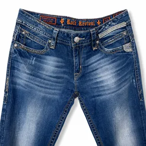 Rock Revival Buckle Gwen Embellished Y2K Rocker Low-Rise Capri Jeans Size 32 thumbnail 4