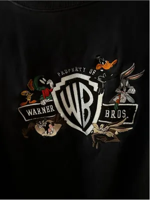 Vintage 1999 Warner Bros Looney Tunes Crewneck Sweatshirt Black Bugs Bunny XL thumbnail 7