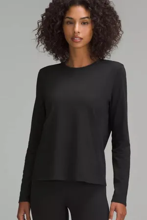Lululemon Athletica Black Cotton Crewneck Size 2 thumbnail 1