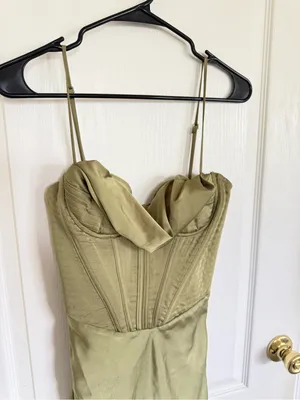 House of CB Myrna Mini Dress in Olive (ALTERED) thumbnail 4